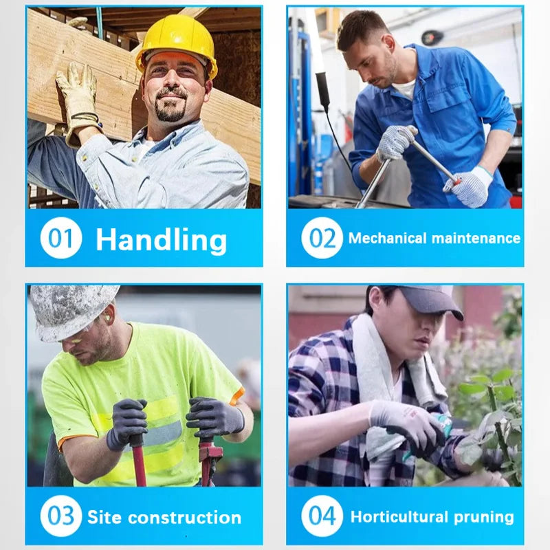 3M Gloves Anti-slip, Wear-resistant, Carrying, Work Nitrile Dipped Rubber Protective Gloves Breathable