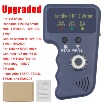 RW1990 TM rfid copier cloner TM1990 ibutton DS-1990A I-Button Handheld 125KHzT5577EM4305EM4100Keys Tag Card duplicator Reader