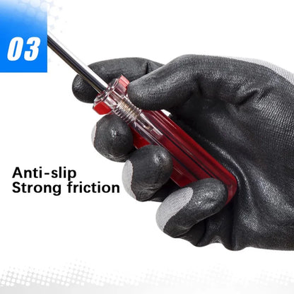 3M Gloves Anti-slip, Wear-resistant, Carrying, Work Nitrile Dipped Rubber Protective Gloves Breathable