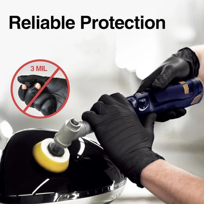 20/50/100PCS Black Nitrile Disposable Gloves 4Mil Latex Free Safety & Work Gloves for Household Hair Dye Mechanic Tattoo Gloves